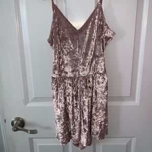 velvet pink romper